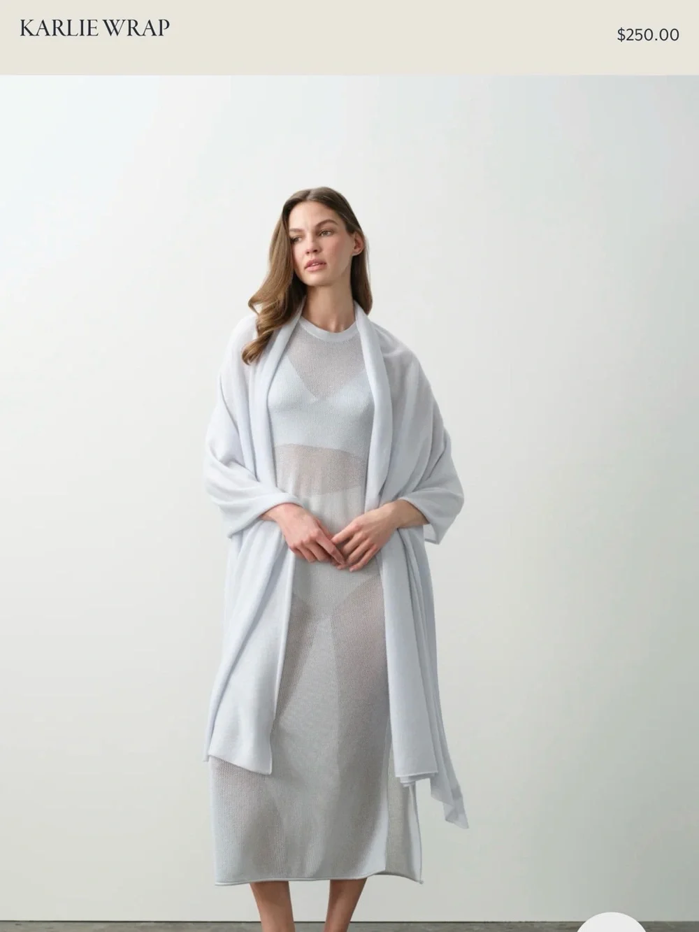 Elegant Naked Cashmere Cream Shawl Wrap